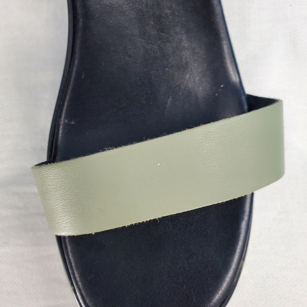 Asos green leather clog sandals 10 - Picture 3 of 16